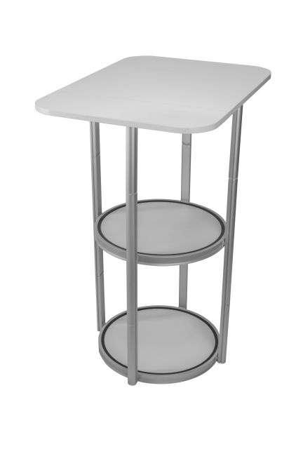 Double Leaf collapsible display table with two folding leaves