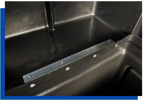Steel hinges on a Lockfast transport case